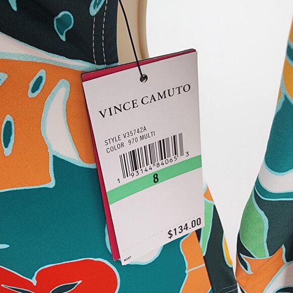 Vince Camuto Size 8 Womens Floral Long Sleeve One Piece Swimsuit NWT $134 - Picture 4 of 11